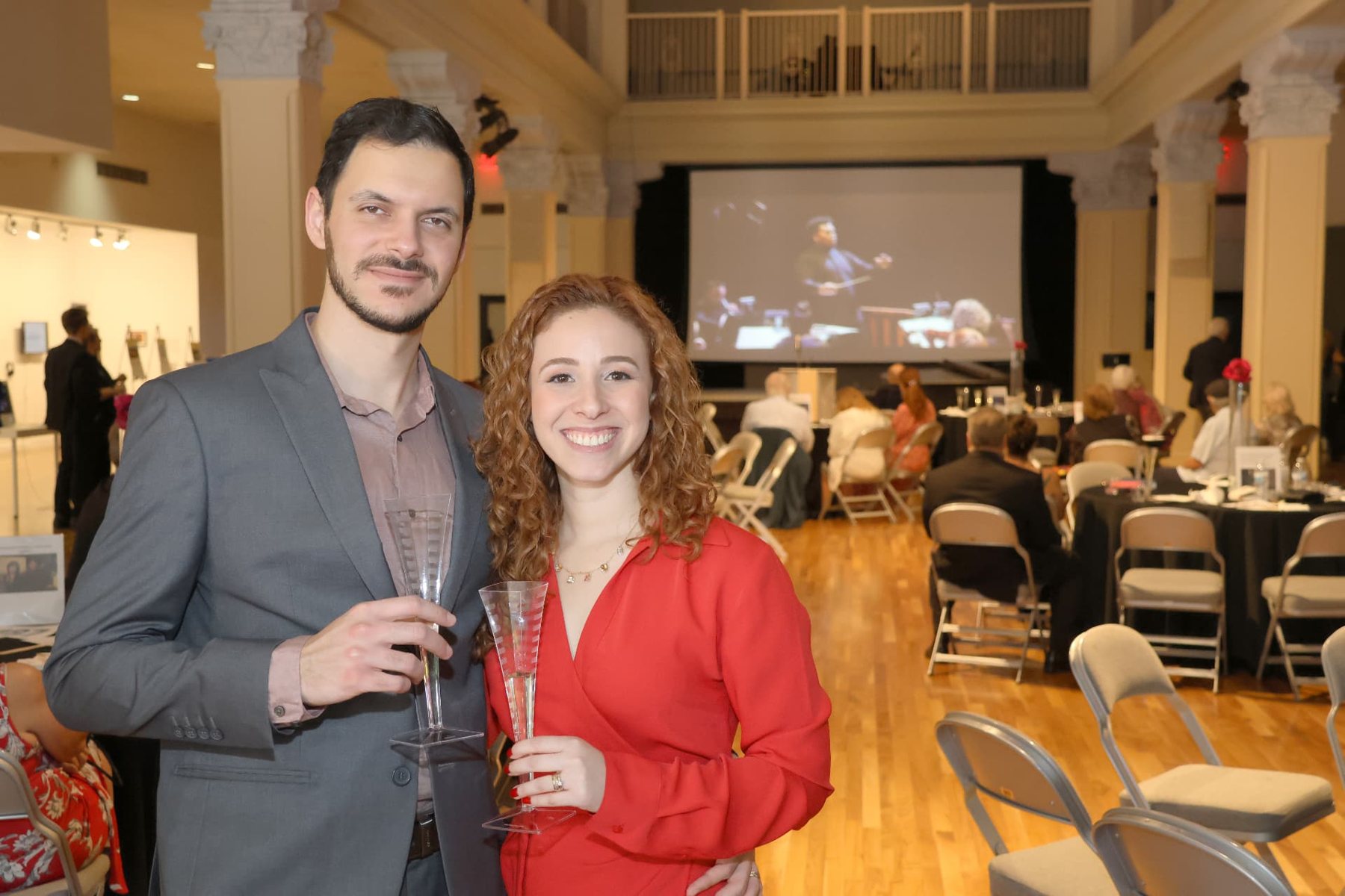 A champagne toast